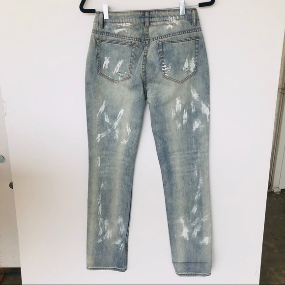 NWT Nasty Gal Paint Brush Boyfriend Jeans - Picture 4 of 7